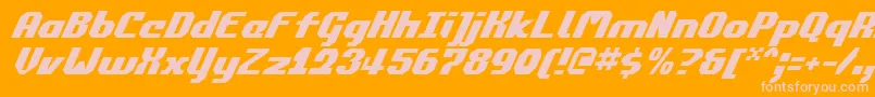 Commonv2i Font – Pink Fonts on Orange Background