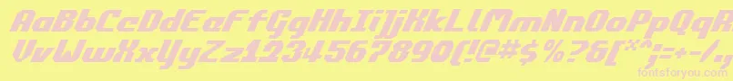 Commonv2i Font – Pink Fonts on Yellow Background