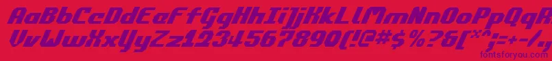 Commonv2i Font – Purple Fonts on Red Background