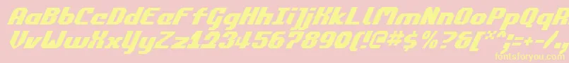 Commonv2i Font – Yellow Fonts on Pink Background