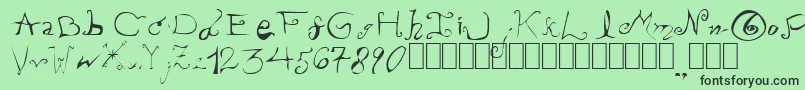 PissOffTheProfessor Font – Black Fonts on Green Background