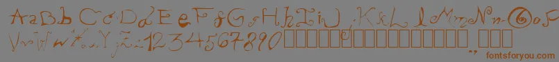PissOffTheProfessor Font – Brown Fonts on Gray Background