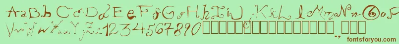 PissOffTheProfessor Font – Brown Fonts on Green Background