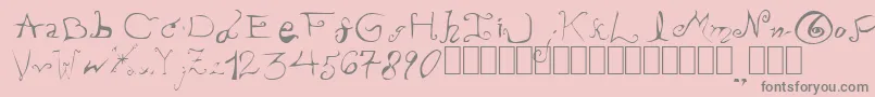 PissOffTheProfessor Font – Gray Fonts on Pink Background