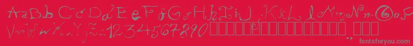 PissOffTheProfessor Font – Gray Fonts on Red Background