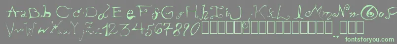 PissOffTheProfessor Font – Green Fonts on Gray Background