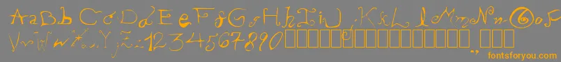 PissOffTheProfessor Font – Orange Fonts on Gray Background