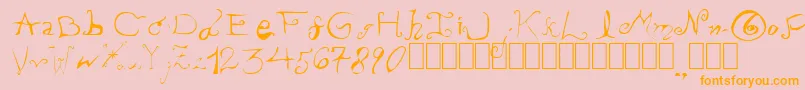 PissOffTheProfessor Font – Orange Fonts on Pink Background