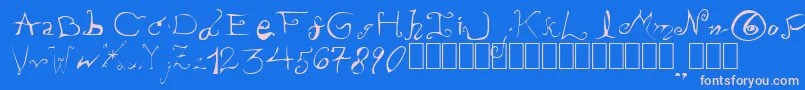 PissOffTheProfessor Font – Pink Fonts on Blue Background