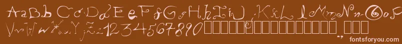 PissOffTheProfessor Font – Pink Fonts on Brown Background