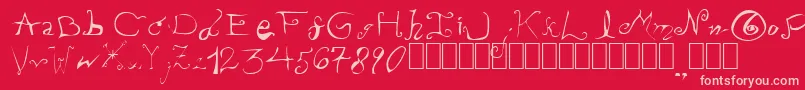 PissOffTheProfessor Font – Pink Fonts on Red Background
