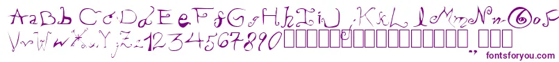 PissOffTheProfessor Font – Purple Fonts on White Background