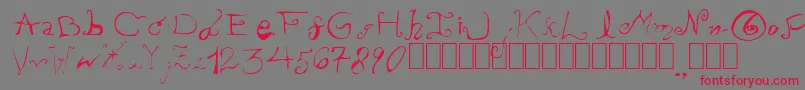 PissOffTheProfessor Font – Red Fonts on Gray Background