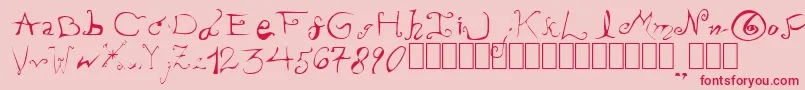 PissOffTheProfessor Font – Red Fonts on Pink Background