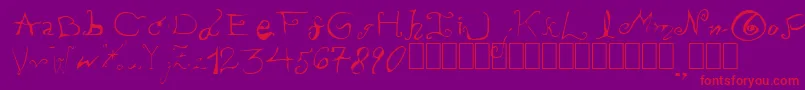 PissOffTheProfessor Font – Red Fonts on Purple Background