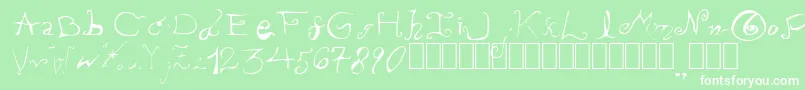 PissOffTheProfessor Font – White Fonts on Green Background
