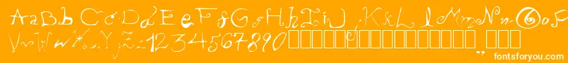 PissOffTheProfessor Font – White Fonts on Orange Background
