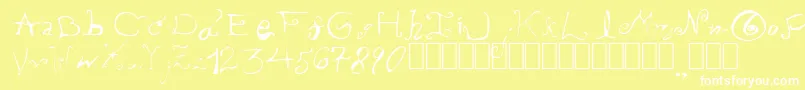 PissOffTheProfessor Font – White Fonts on Yellow Background