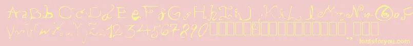 PissOffTheProfessor Font – Yellow Fonts on Pink Background
