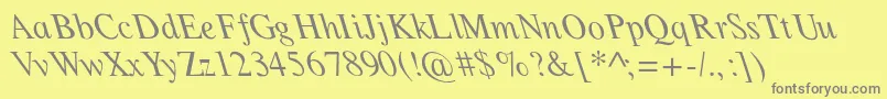 Filte Font – Gray Fonts on Yellow Background