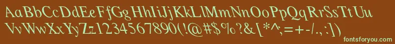 Filte Font – Green Fonts on Brown Background