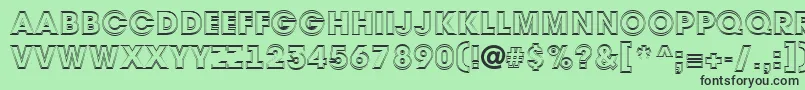 Avant32 Font – Black Fonts on Green Background