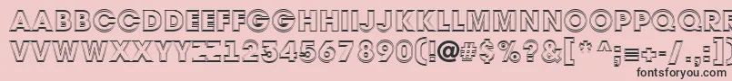 フォントAvant32 – ピンクの背景に黒い文字
