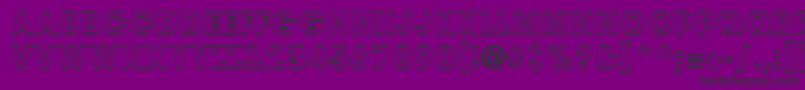 Avant32-fontti – mustat fontit violetilla taustalla
