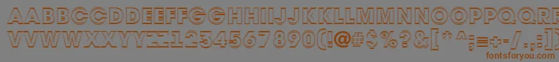 Avant32 Font – Brown Fonts on Gray Background
