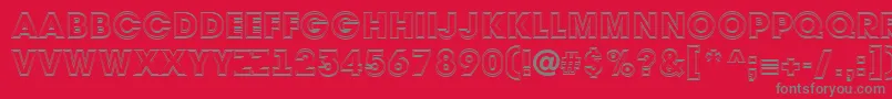 Avant32 Font – Gray Fonts on Red Background