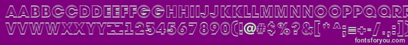Avant32 Font – Green Fonts on Purple Background
