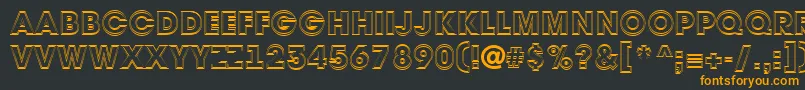 Avant32フォントについての詳細 フォントAvant32 – 黒い背景にオレンジの文字