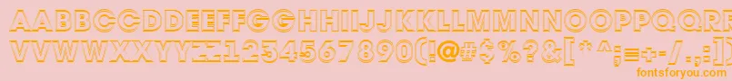 Avant32 Font – Orange Fonts on Pink Background