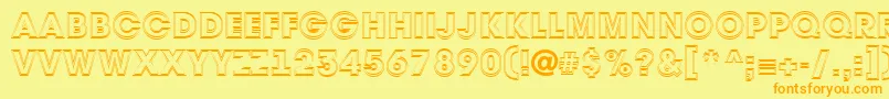 Avant32 Font – Orange Fonts on Yellow Background