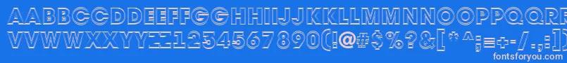 Avant32 Font – Pink Fonts on Blue Background