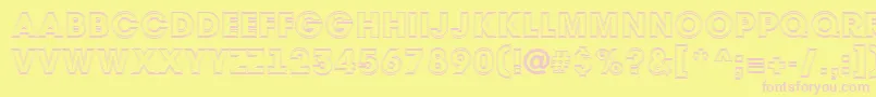 Avant32 Font – Pink Fonts on Yellow Background