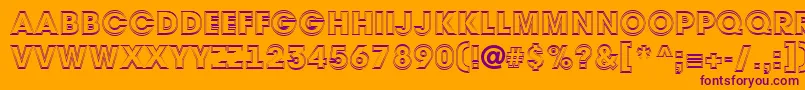 フォントAvant32 – オレンジの背景に紫のフォント
