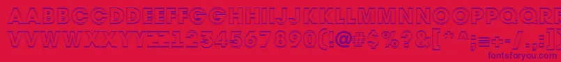 Avant32 Font – Purple Fonts on Red Background