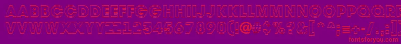Avant32 Font – Red Fonts on Purple Background