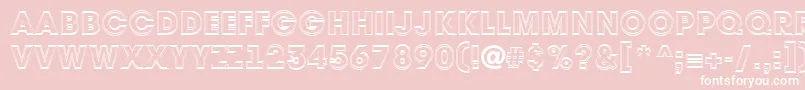 Avant32 Font – White Fonts on Pink Background
