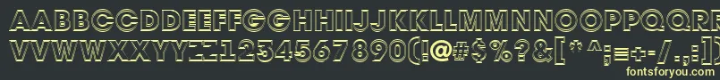 Avant32 Font – Yellow Fonts on Black Background