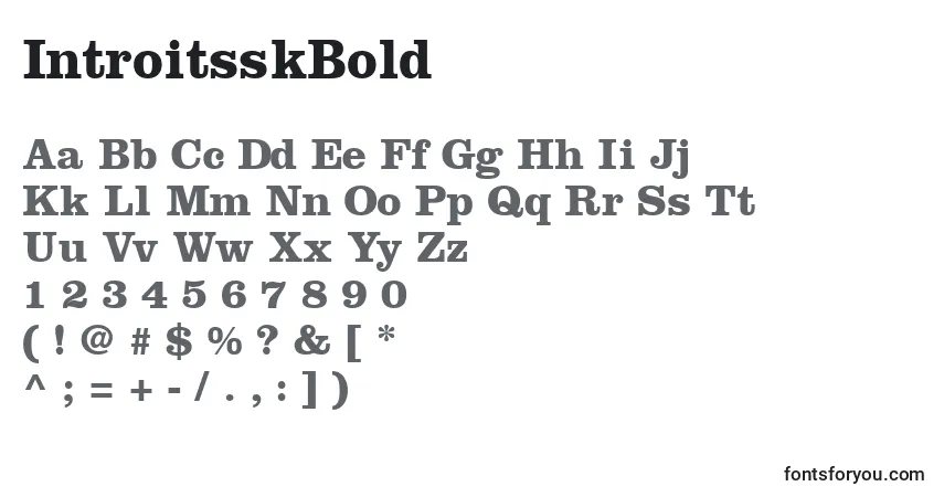 Шрифт IntroitsskBold – алфавит, цифры, специальные символы