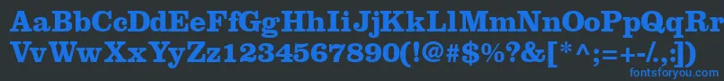 IntroitsskBold Font – Blue Fonts on Black Background