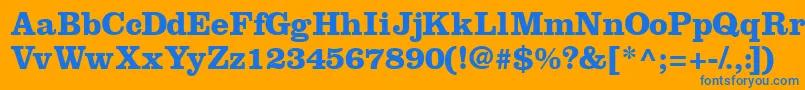 IntroitsskBold Font – Blue Fonts on Orange Background