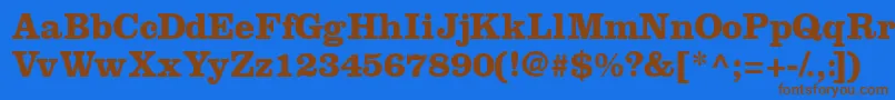 IntroitsskBold Font – Brown Fonts on Blue Background