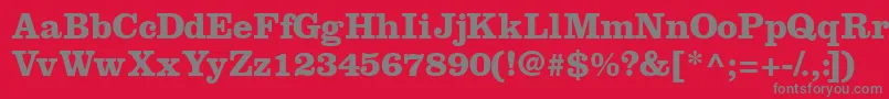 IntroitsskBold Font – Gray Fonts on Red Background