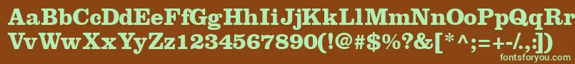 IntroitsskBold Font – Green Fonts on Brown Background