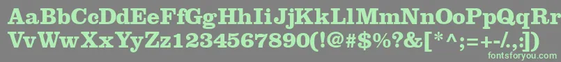 IntroitsskBold Font – Green Fonts on Gray Background