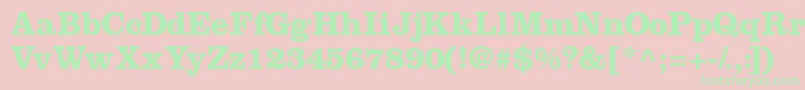 IntroitsskBold Font – Green Fonts on Pink Background