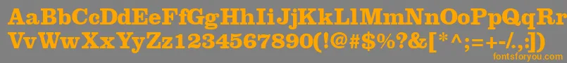 IntroitsskBold Font – Orange Fonts on Gray Background